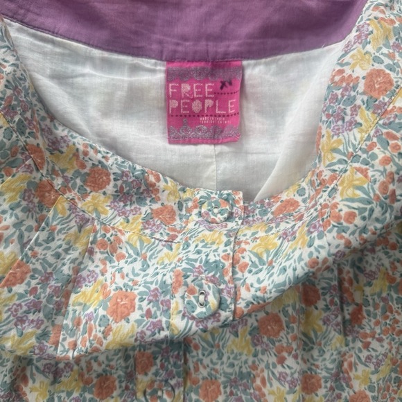 Free People Mini Skirt Women's Medium 8 Cottagecore Flouncy Flared A Line Girly - Picture 2 of 10